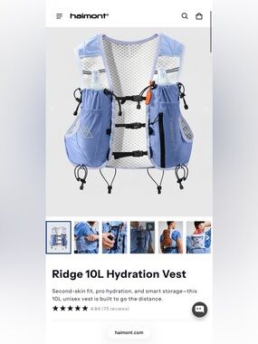 NEW 10L Hydration Vest Large Capacity / in Light Periwinkle HAIMONT RIDGE/Hiking